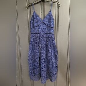 Floral Lace Dress, Navy